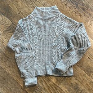 Veronica Beard Gray Cable Knit Sweater